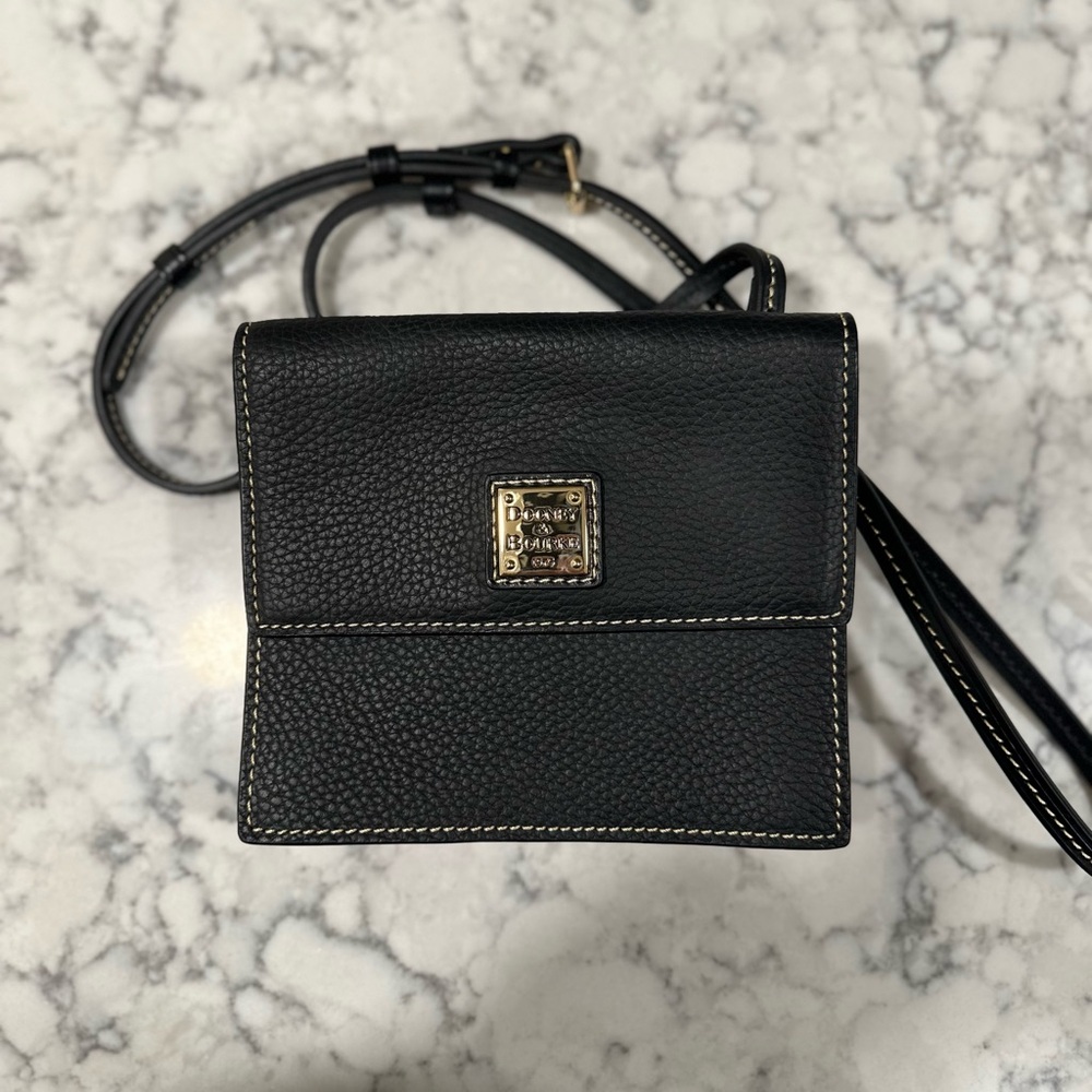 Dooney & Bourke Black Pebbled Leather Crossbody